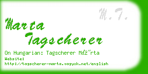 marta tagscherer business card